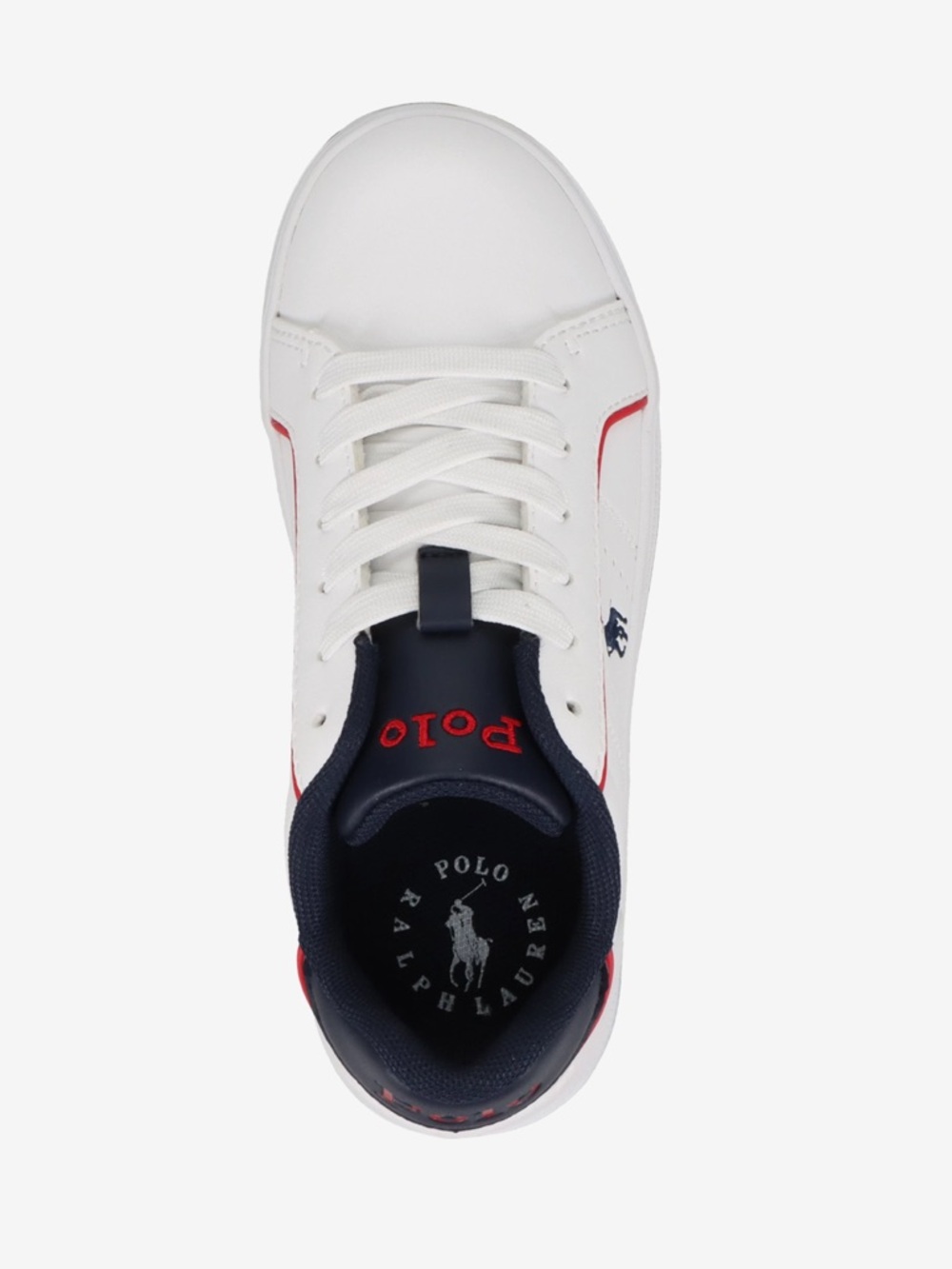 Polo Ralph Lauren Girls’ White/Navy Sneakers Heritage Court III—2 - Picture 7 of 13